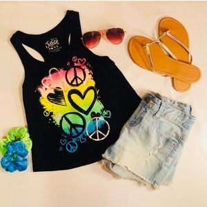 Justice peace sign and heart tank